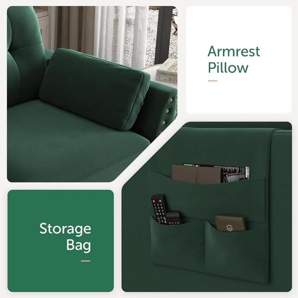 Drenie™ Convertible Sectional Sofa Set with Storage Ottoman | Reversible Sofa